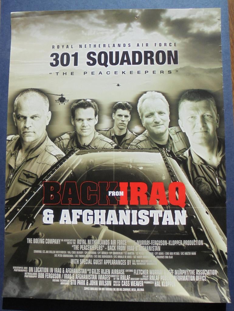 Grote poster Piloten 301 Apache squadron Irak Afghanistan., Verzamelen, Militaria | Algemeen, Ophalen of Verzenden, Luchtmacht