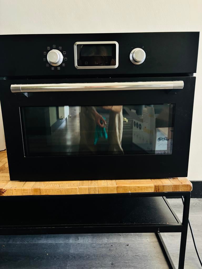 IKEA SMAKSAK Elektrische Inbouwoven Zwart Glas 70L, Witgoed en Apparatuur, Ovens, Ophalen, Gebruikt, Hete lucht, Oven met grill