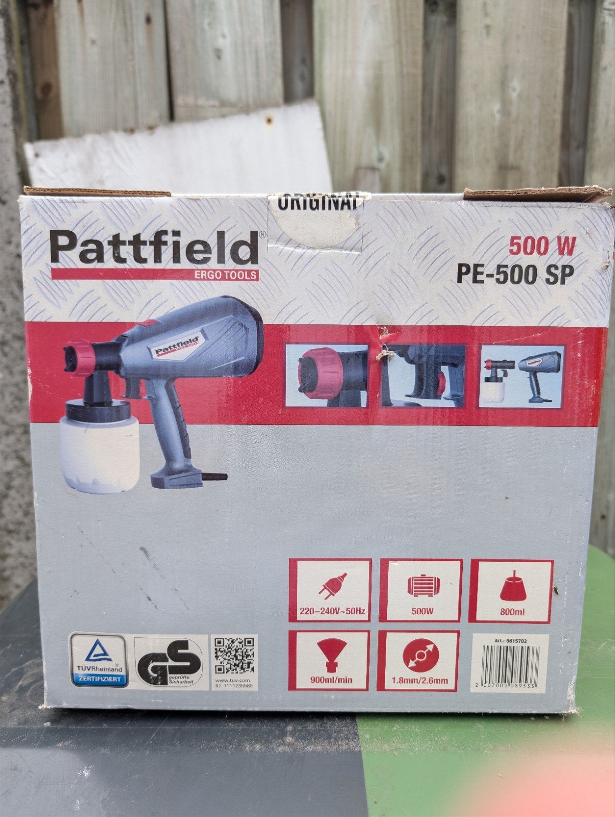 Pattfield PE-500 SP Verfspuit 500W - Nieuw in doos, Ophalen of Verzenden, Nieuw, Verfspuit of Verfpomp