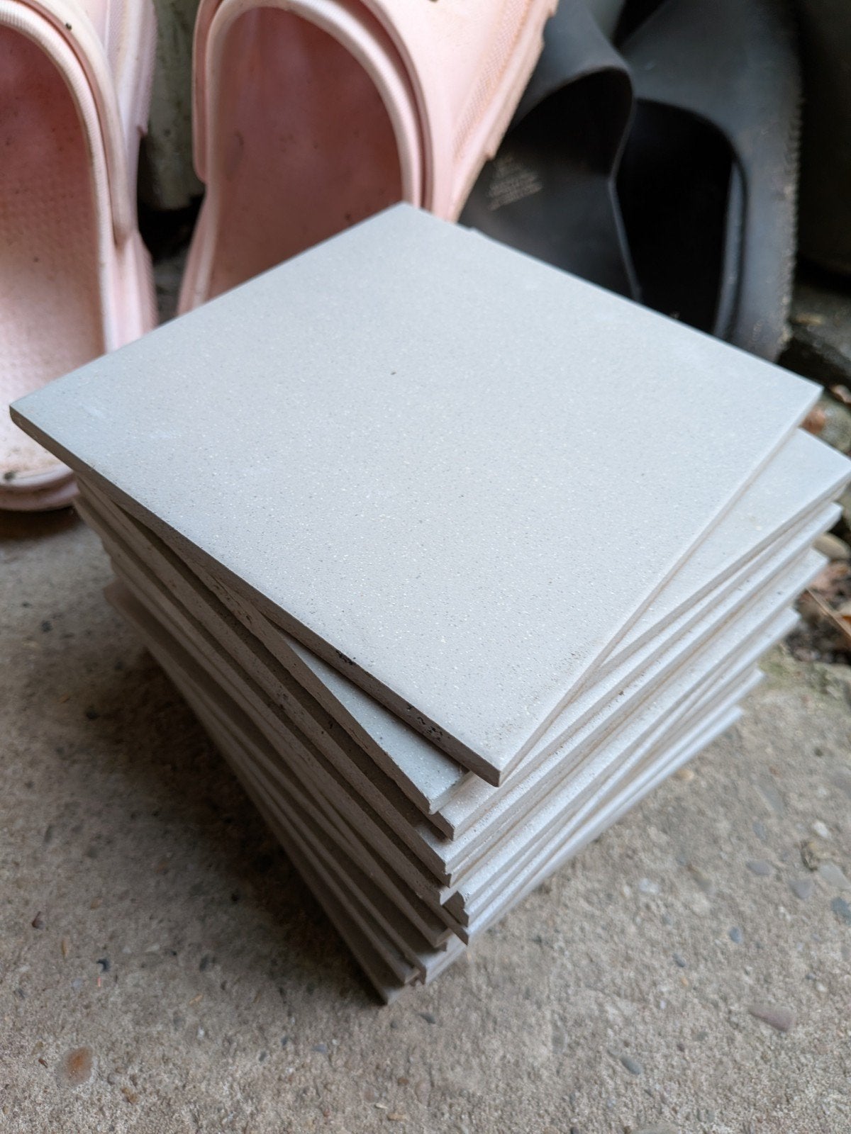 Grijze keramische tegels, 20x20 cm, 10 stuks, Ophalen, Keramiek, Nieuw, Minder dan 20 cm