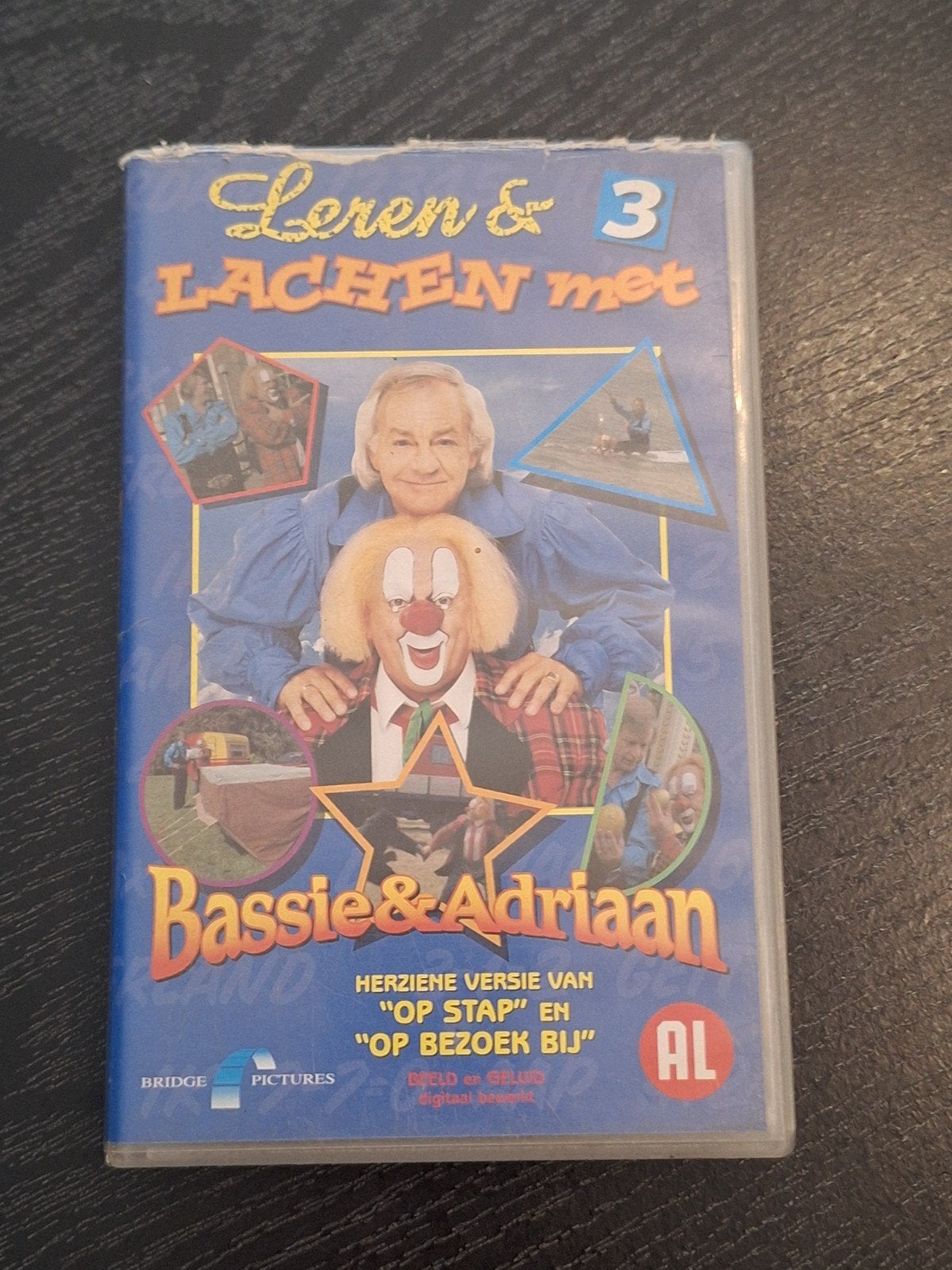 Bassie & Adriaan: Leren & Lachen met (VHS), Gebruikt, Alle leeftijden, Kinderprogramma's en -films, Overige typen