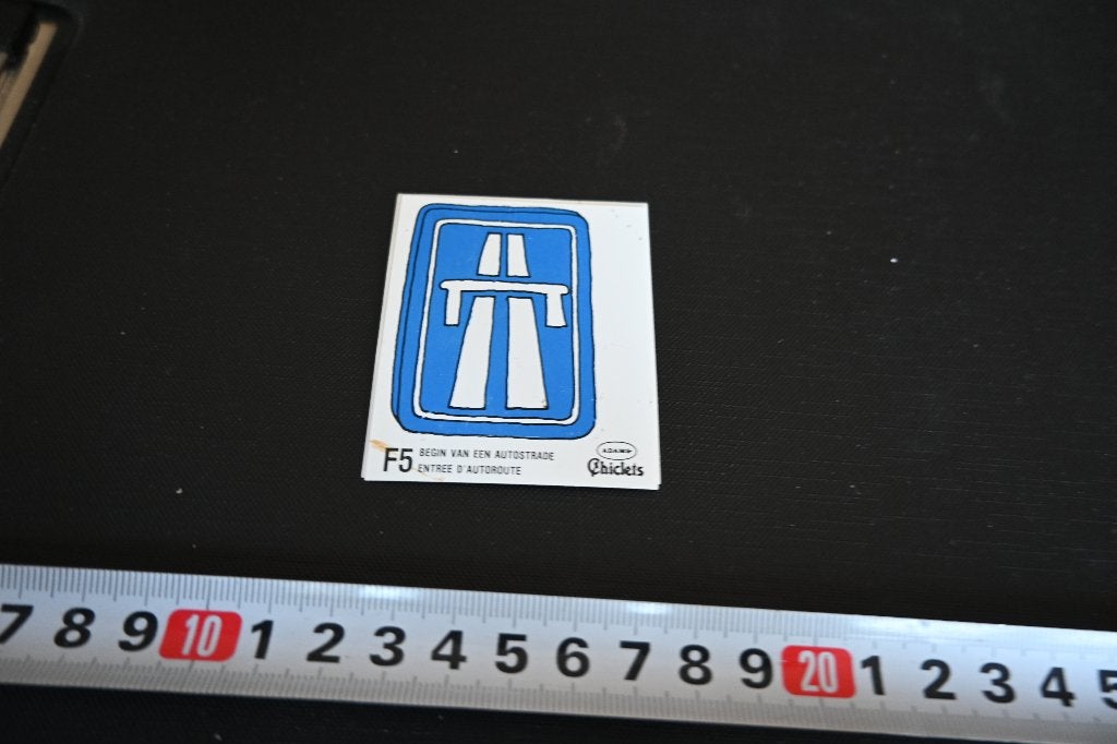sticker chiclets verkeersbord F5 begin van een autostrade, Ophalen of Verzenden, Zo goed als nieuw