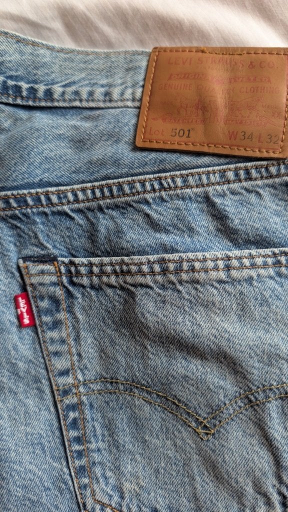Levi's 501 34x32 Blauw, Levi's, Blauw, Overige jeansmaten, Ophalen of Verzenden