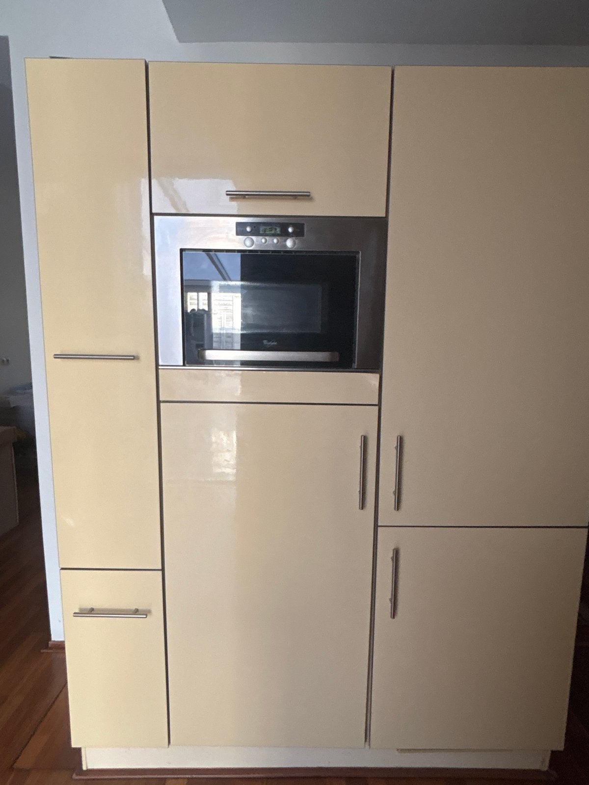 Keukenmeubels met magnetron en gasfornuis, Gebruikt, Overige materialen, Hoekkeuken, Ophalen of Verzenden