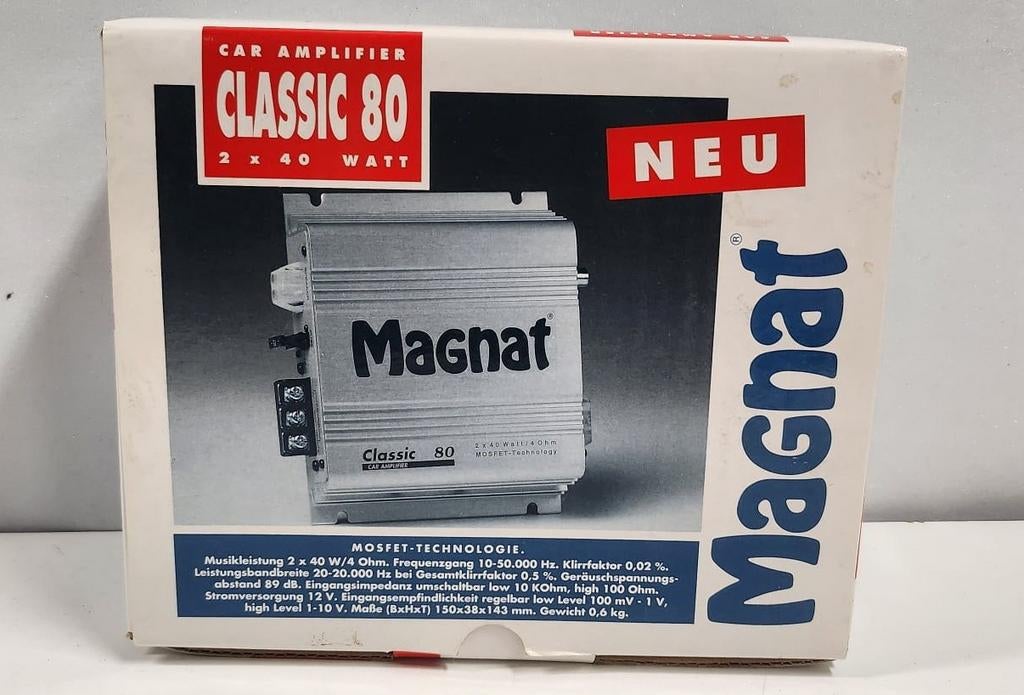 Magnat car amplifier 2 x 40 wtt., Auto diversen, Autospeakers, Ophalen of Verzenden, Carolina's Outlet, Carolinasoutlet@hotmail.com