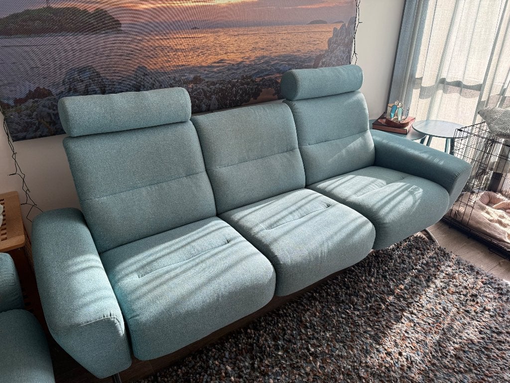 Stressless 3-zits relaxbank, Ophalen, Driepersoons, 75 tot 100 cm, Zo goed als nieuw