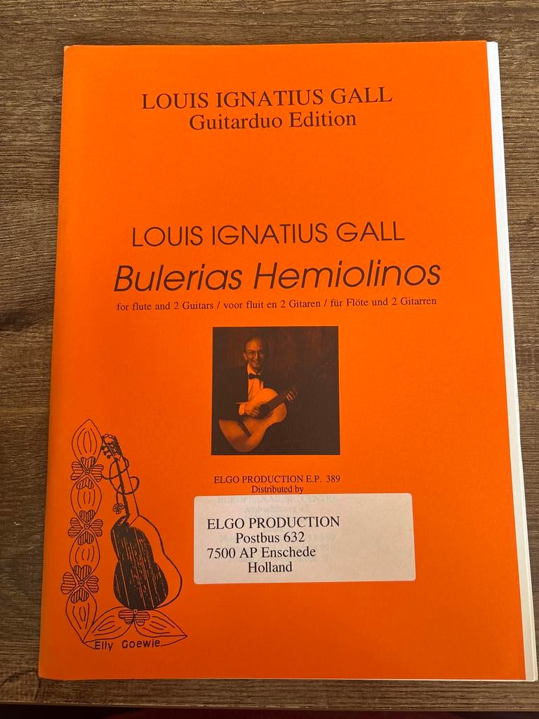 Louis Ignatius Gall - Bulerias Hemiolinos bladmuziek, Overige genres, Ophalen of Verzenden, Artiest of Componist, Gitaar