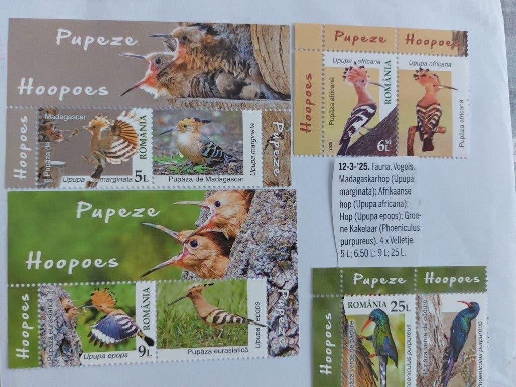 vogels hoppen  Roemenie, Verzenden, Postfris, Dier of Natuur