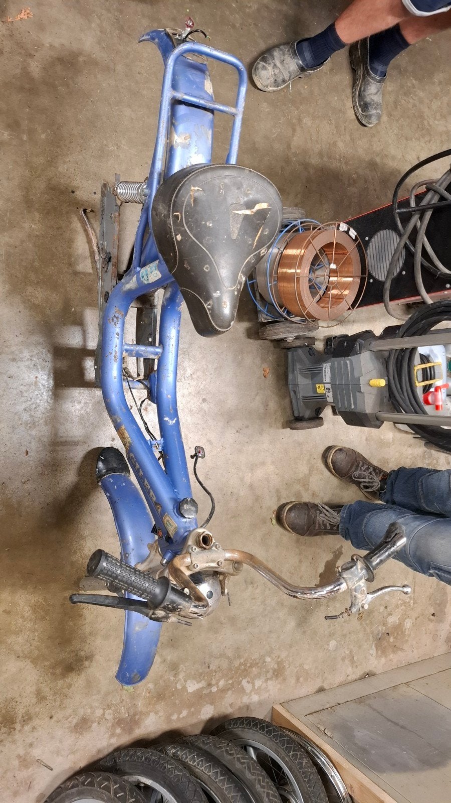 gilera cba frame zonde kenteken of papieren met nummers, Ophalen, Gebruikt, Frame, Gilera cba
