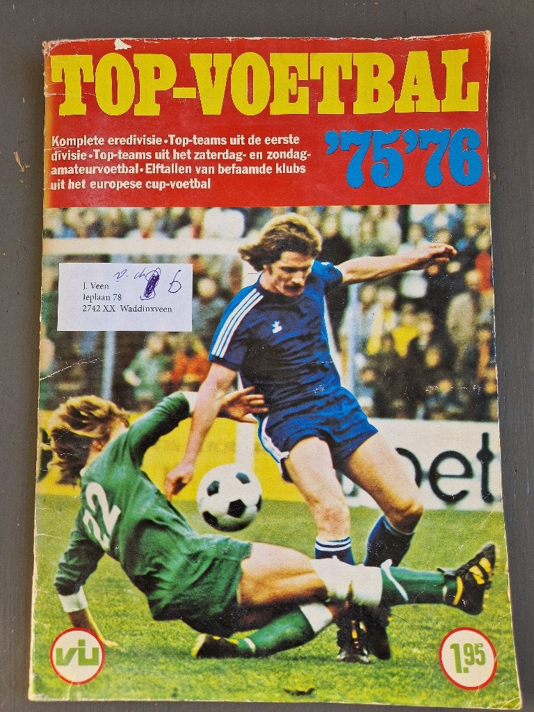 Vanderhout Topvoetbal 75/76, Ophalen of Verzenden, Gebruikt, Overige sporten, Overige typen
