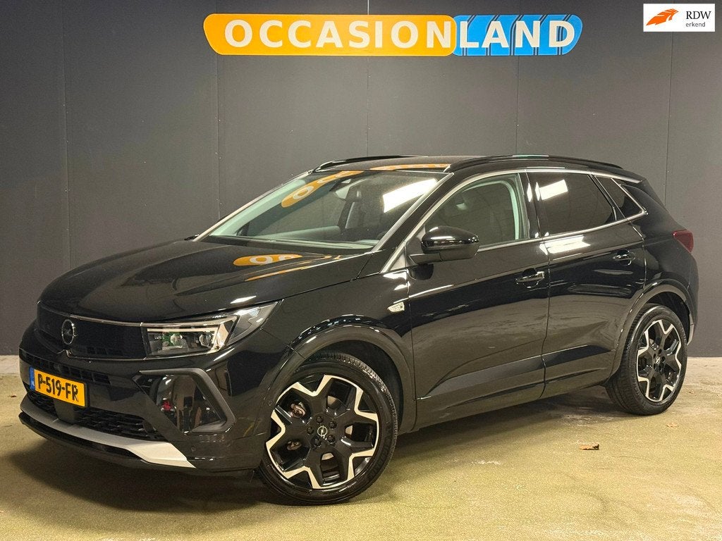 Opel Grandland 1.2 Turbo Business Elegance|360|KEYLESS|LED|S, Auto's, Opel, Gebruikt, 1199 cc, Leder en Stof, Zwart