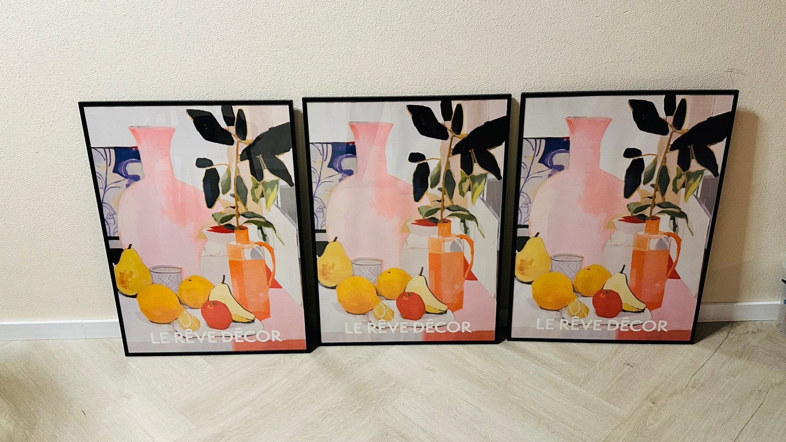 Set van 3 zwarte fotolijsten 50x70 cm – IKEA LOMVIKEN, Ophalen