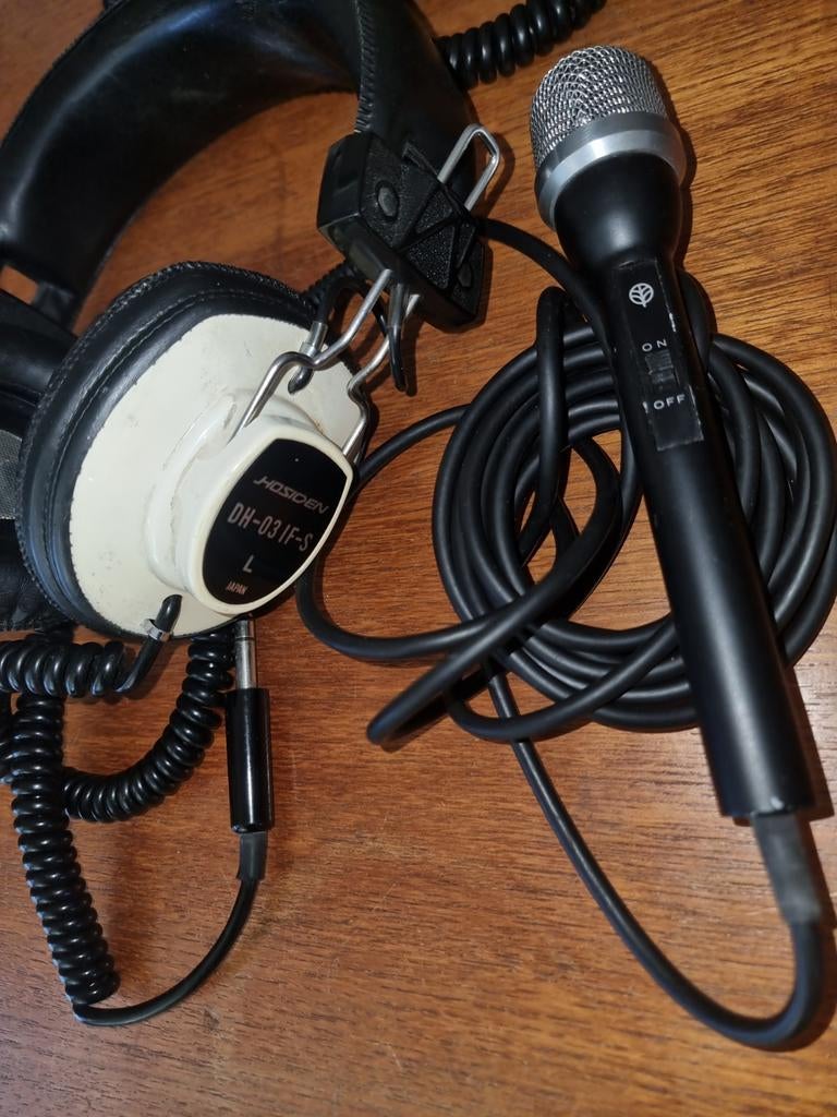 Vintage HOSIDEN DH-03IF-S hoofdtelefoon en microfoon, Ophalen of Verzenden