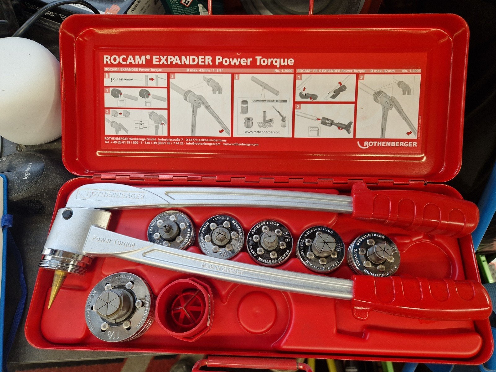 Rothenberger ROCAM EXPANDER Power Torque pijpuitzetter, Ophalen of Verzenden, Zo goed als nieuw, Overige typen, Overige merken