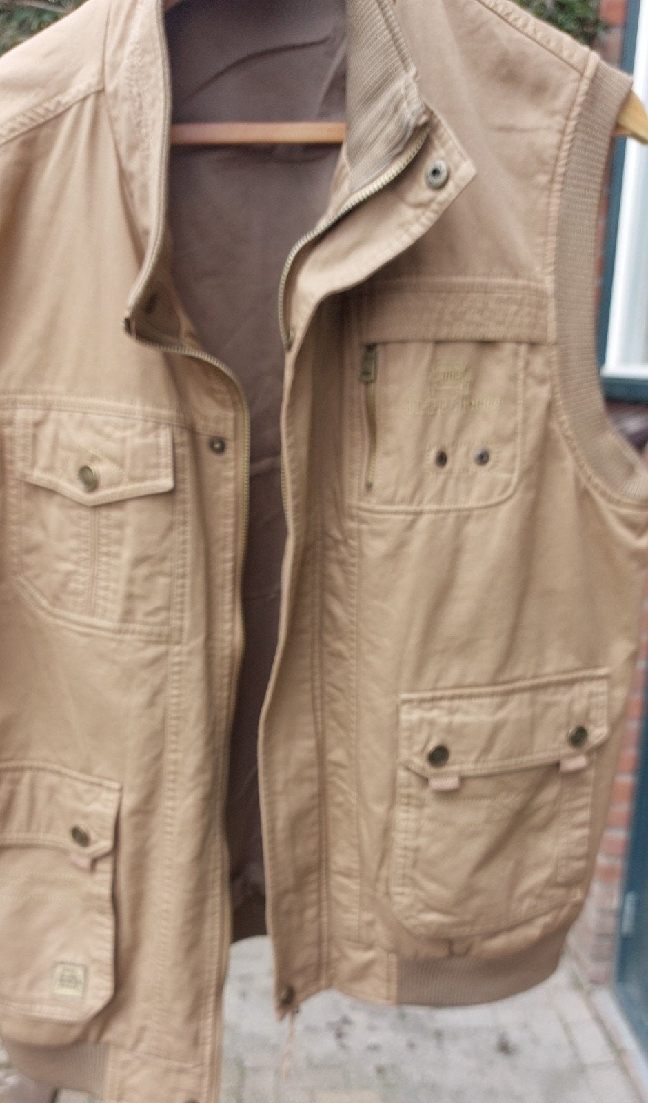Vintage bodywarmer jas jack vissen outdoor, Kleding | Heren, Ophalen of Verzenden, Gedragen, Overige maten, Bruin
