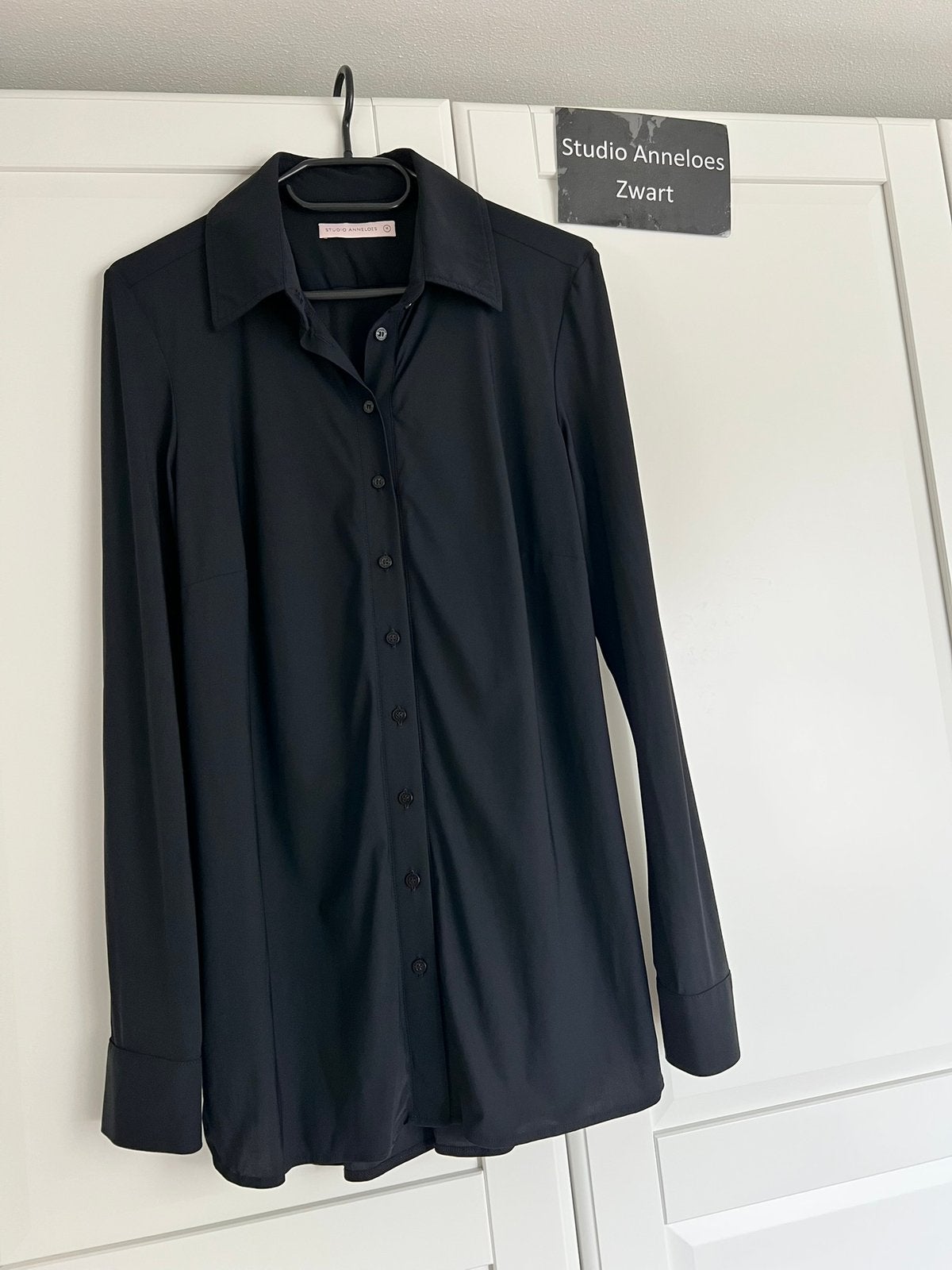Studio anneloes poppy blouse M zwart travelstof, Maat 38/40 (M), Zwart, Ophalen of Verzenden, Zo goed als nieuw