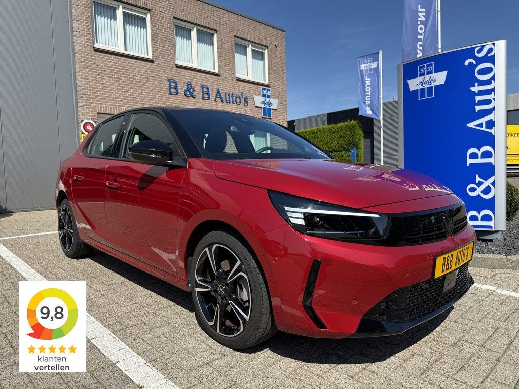 Opel Corsa 1.2 Turbo 100pk Ultimate l PANO-DAK l BLISS l CAM, Voorwielaandrijving, 101 pk, Gebruikt, Leder en Stof