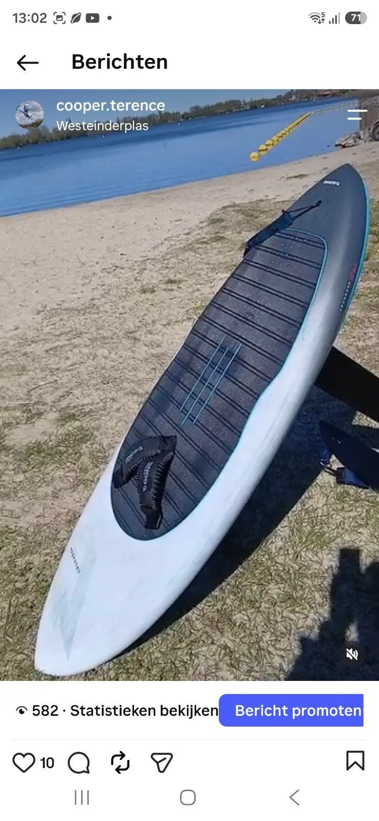 Cruzader Point 5.4 77 liter wingfoil, Ophalen of Verzenden, Gebruikt, Wingsurf-board