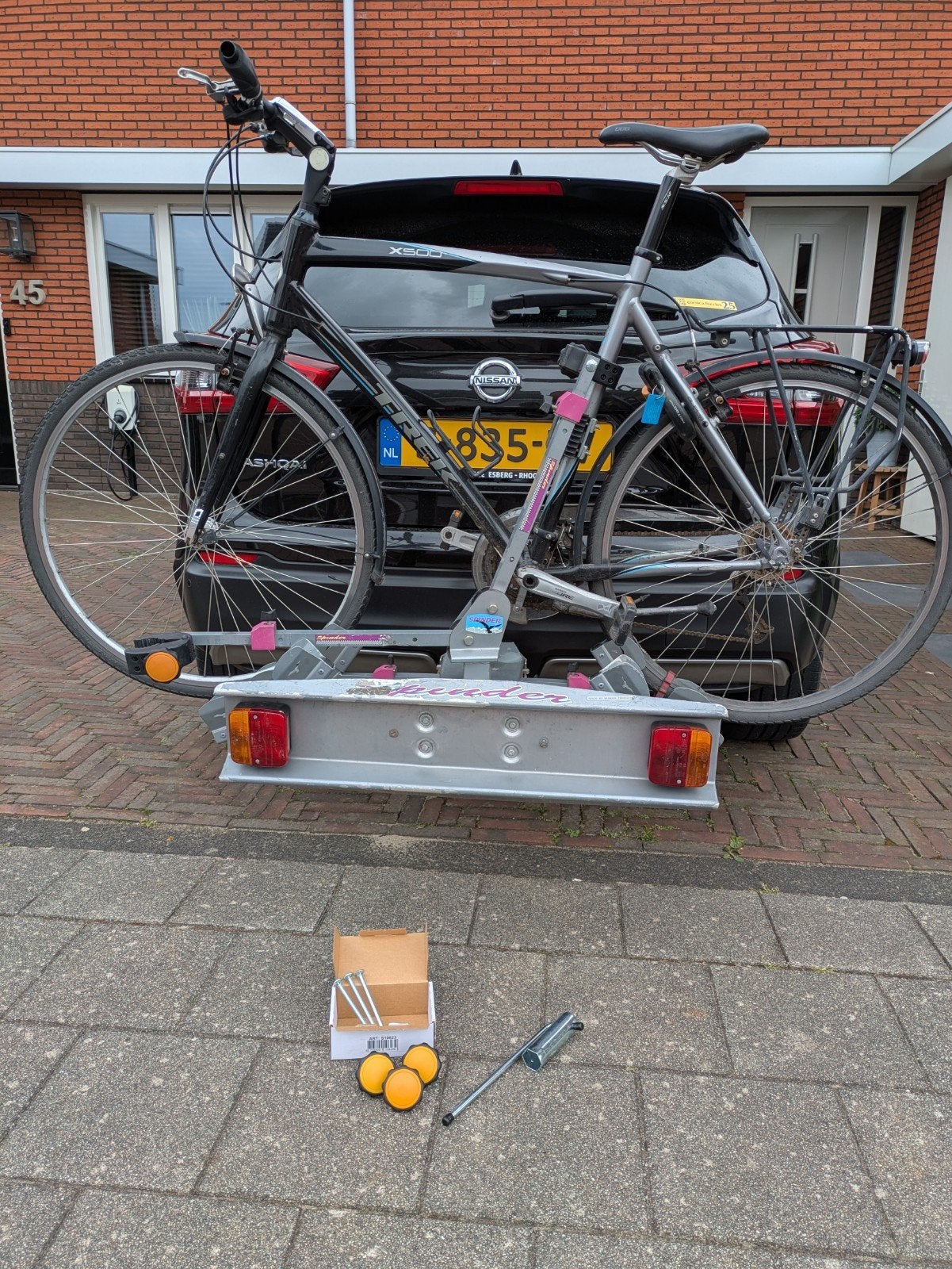 Spinder RC-2-F fietsendrager voor 2 fietsen, Ophalen, Gebruikt, 2 fietsen, Trekhaakdrager