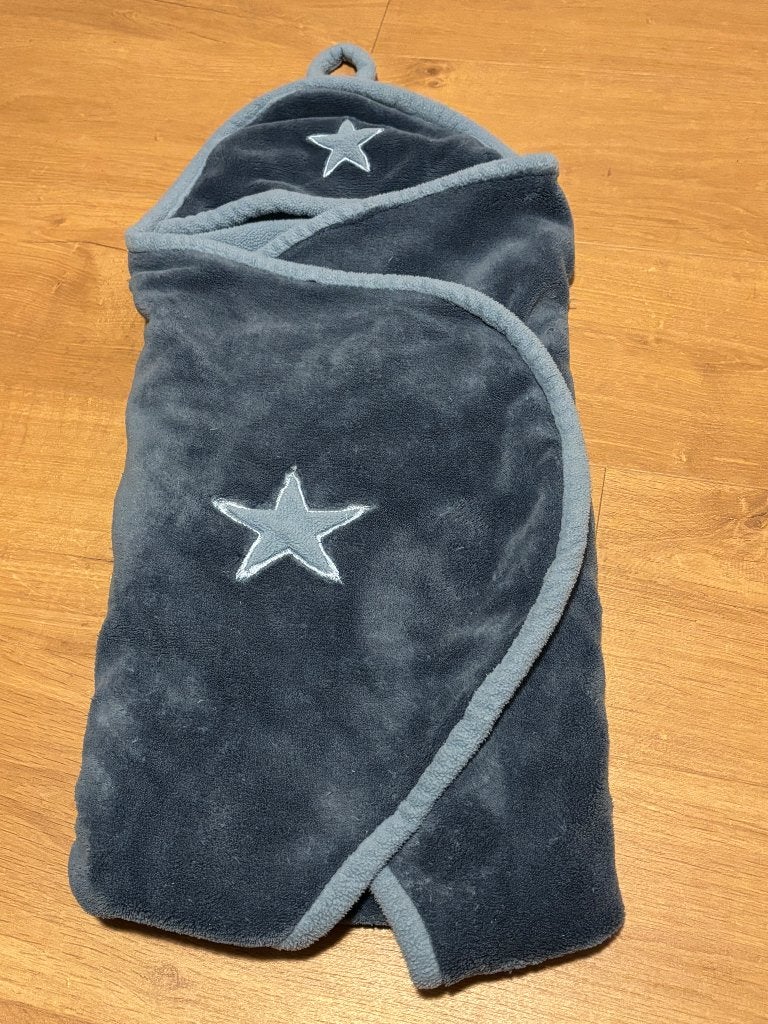 Jollen wikkeldeken, geschikt voor autostoel of maxi cosi, Ophalen, Gebruikt, Jollein, Blauw