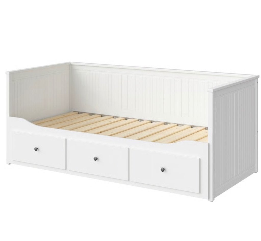 Bed IKEA Hemnes, Ophalen, Wit, Tweepersoons, Tijdloos