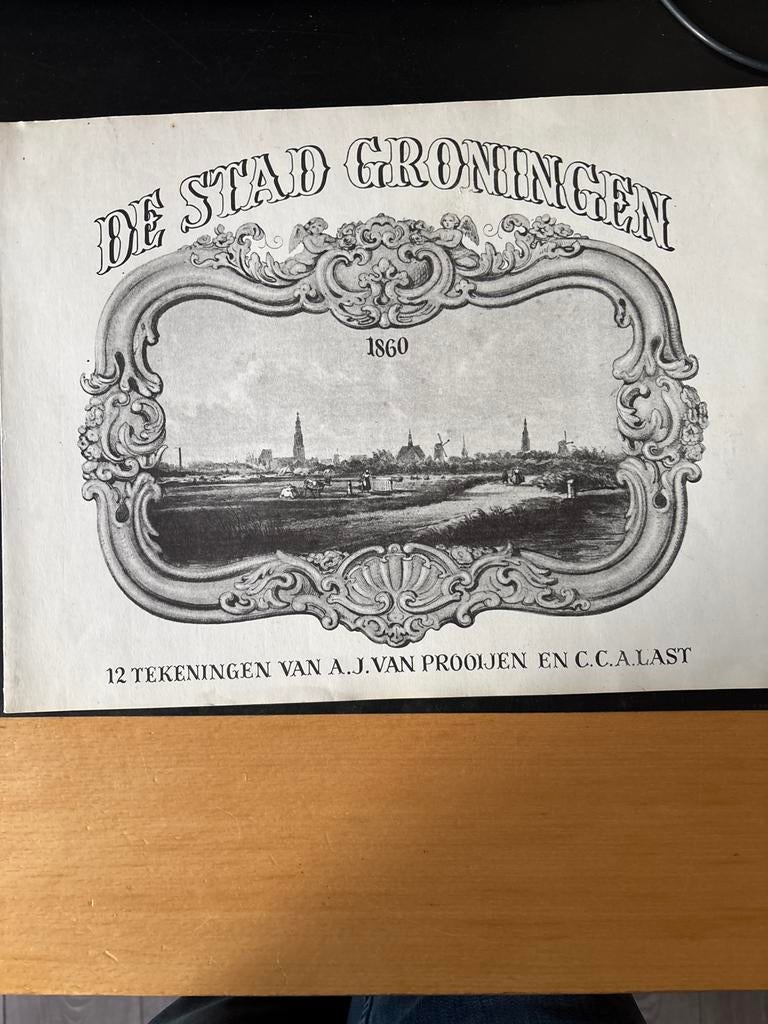 De Stad Groningen 1860 - 12 Tekeningen van Van Prooijen & Al, Antiek en Kunst, Ophalen of Verzenden