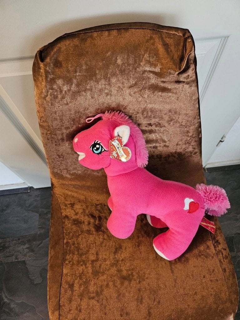 Roze My Little Pony knuffel met label, Paard, Overige merken, Overige karakters, Ophalen of Verzenden