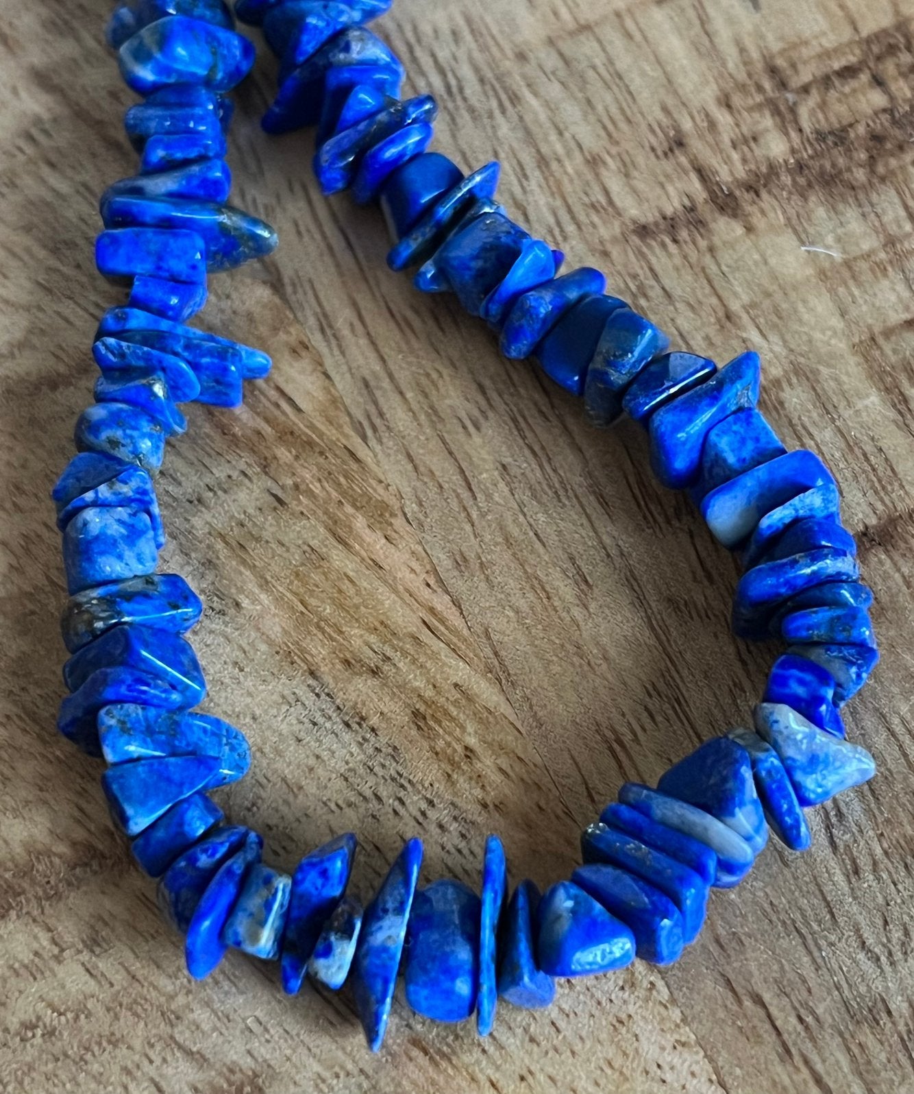 Ketting met halfedelsteen Lapis Lazuli 43 cm, Sieraden, Tassen en Uiterlijk, Edelstenen, Ophalen of Verzenden, Zo goed als nieuw