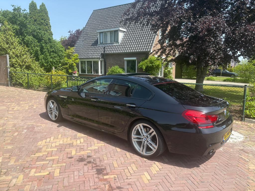 BMW 6-Serie 640D Gran CPE 3.0 Xdrive AUT 2015 Zwart, Auto's, Automaat, 2993 cc, Zwart, Leder