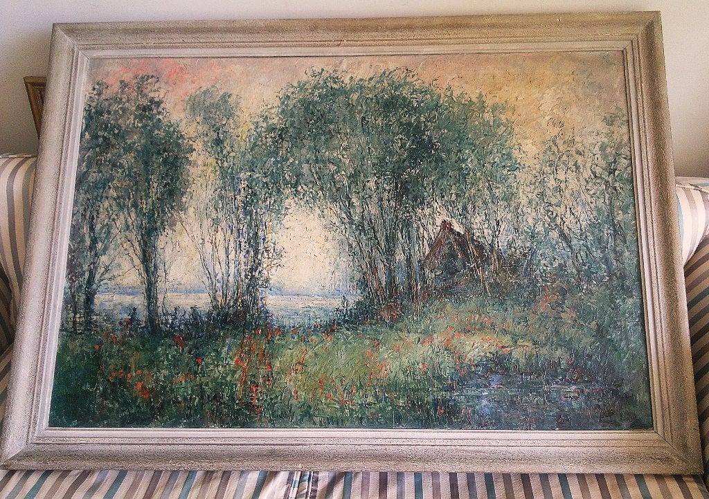 Westbroekpark Den Haag - Jan Wingen (1874-1956), Ophalen, Doek, Impressionistisch, Gesigneerd