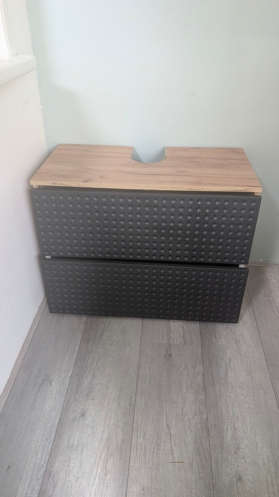 Gratis - Badkamerkastje met 2 lades, Huis en Inrichting, Badkamer | Badkamermeubels, Gebruikt, Minder dan 100 cm, 50 tot 100 cm