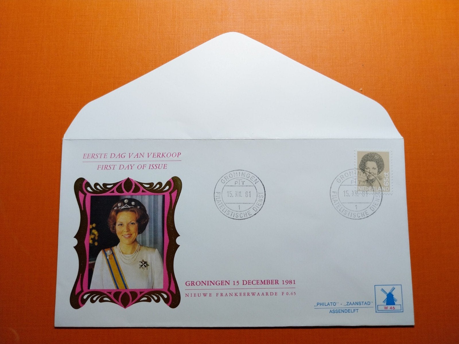 Eerste Dag Envelop Beatrix 1981 - Nieuwe Frankeerwaarde, Verzenden, Onbeschreven, Nederland