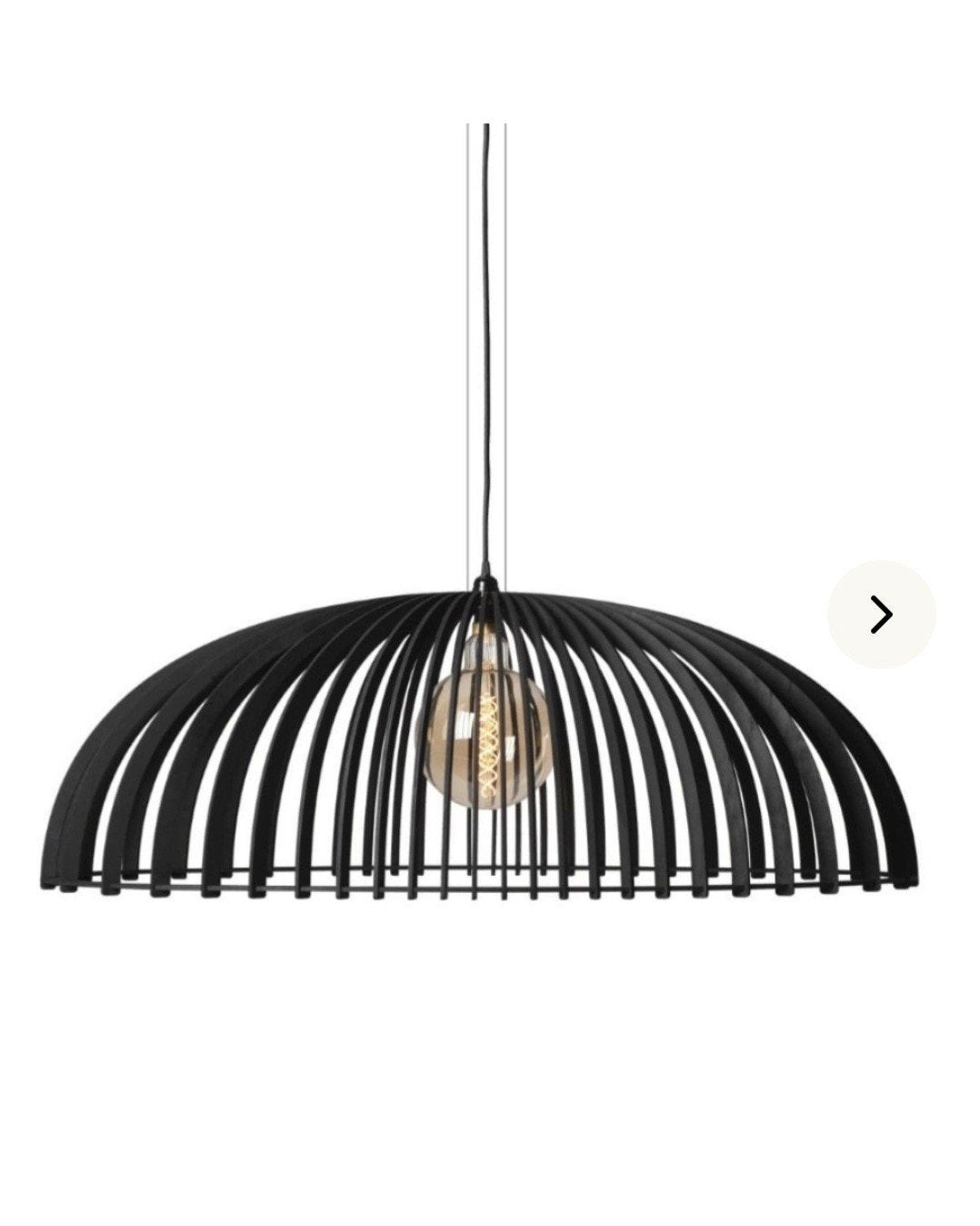 Innofique Design Ellipse Hanglamp 120 cm Zwart Hout, Huis en Inrichting, Lampen | Hanglampen, Ophalen, Zo goed als nieuw, Hout