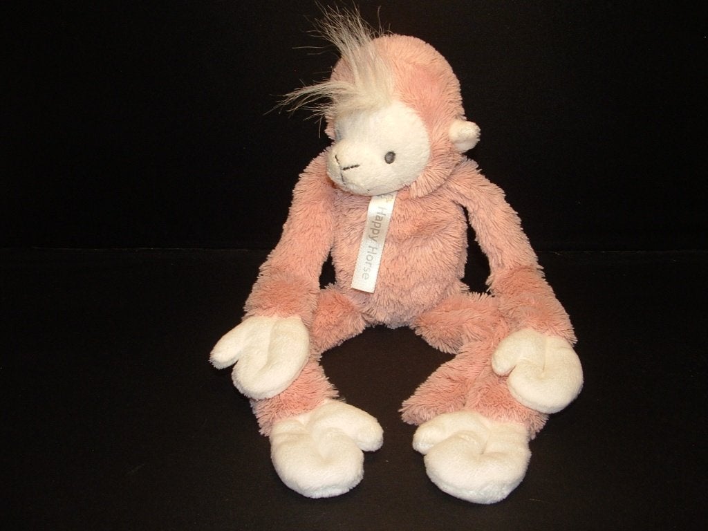 HAPPY HORSE PEACH HANGING MONKEY NR2 PLUCHE WOLLIG, Ophalen of Verzenden, Nieuw, Overige typen