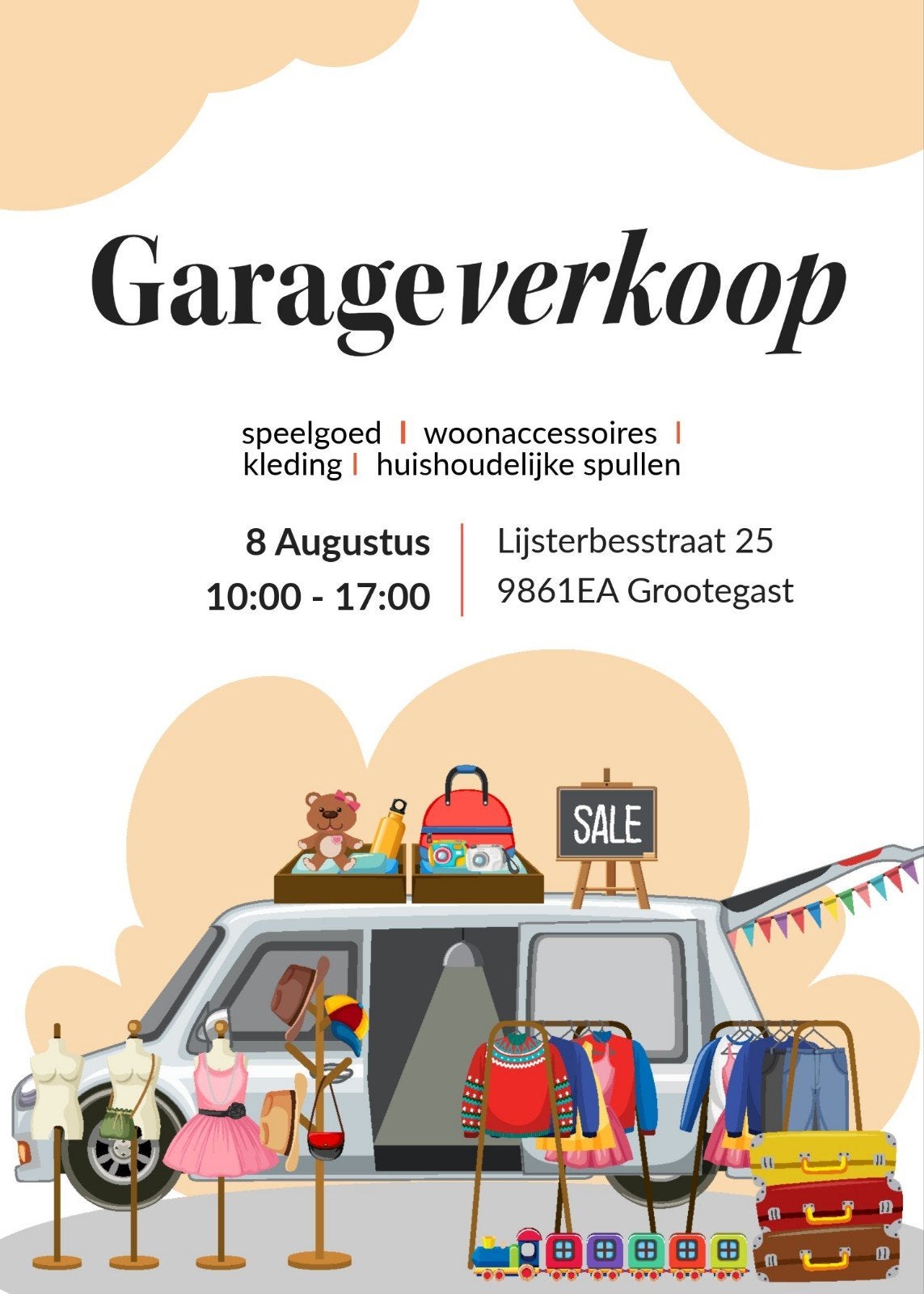 Rommelmarkt Grootegast, Ophalen, Gebruikt