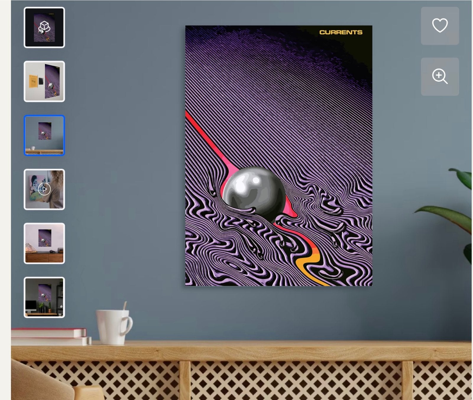 Metalen wandplaat - Tame Impala Currents Album, Ophalen of Verzenden, Nieuw