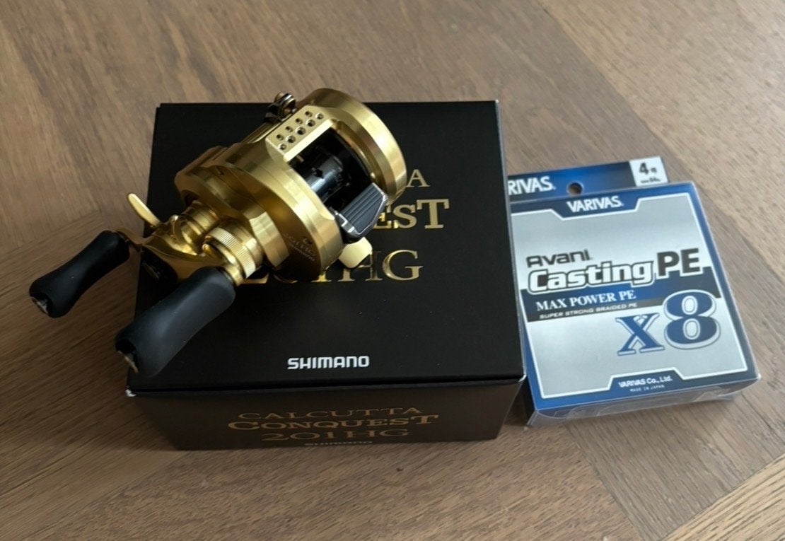 Shimano Calcutta Conquest 201HG Baitcaster Molen, Ophalen of Verzenden, Zo goed als nieuw, Molen