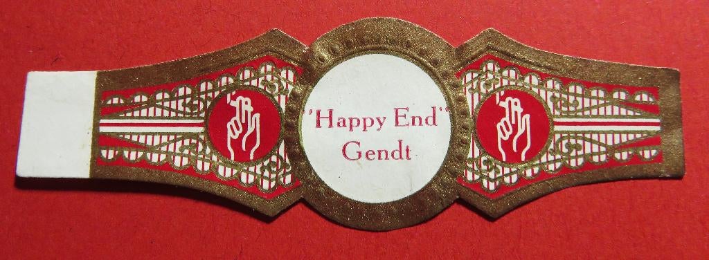 Sigarenbandje Reclamebandje Happy End Gendt, Verzenden, Gebruikt, Sigarenbandjes