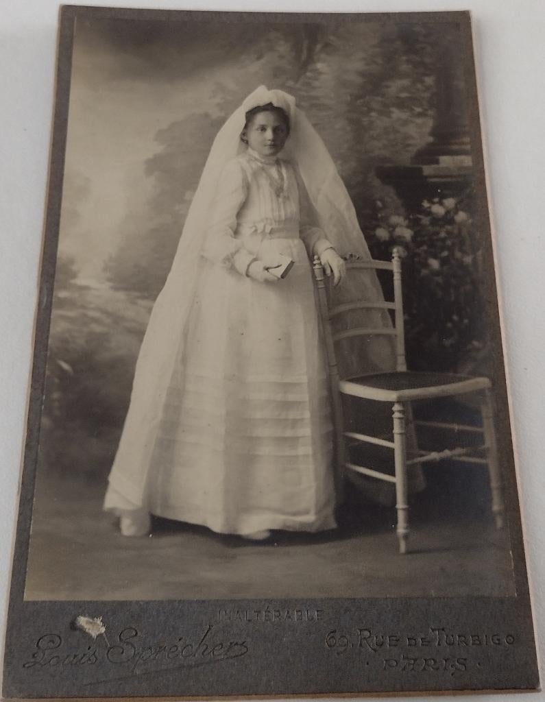 communie foto oud, Ophalen of Verzenden, Voor 1940, Zo goed als nieuw, Overige onderwerpen