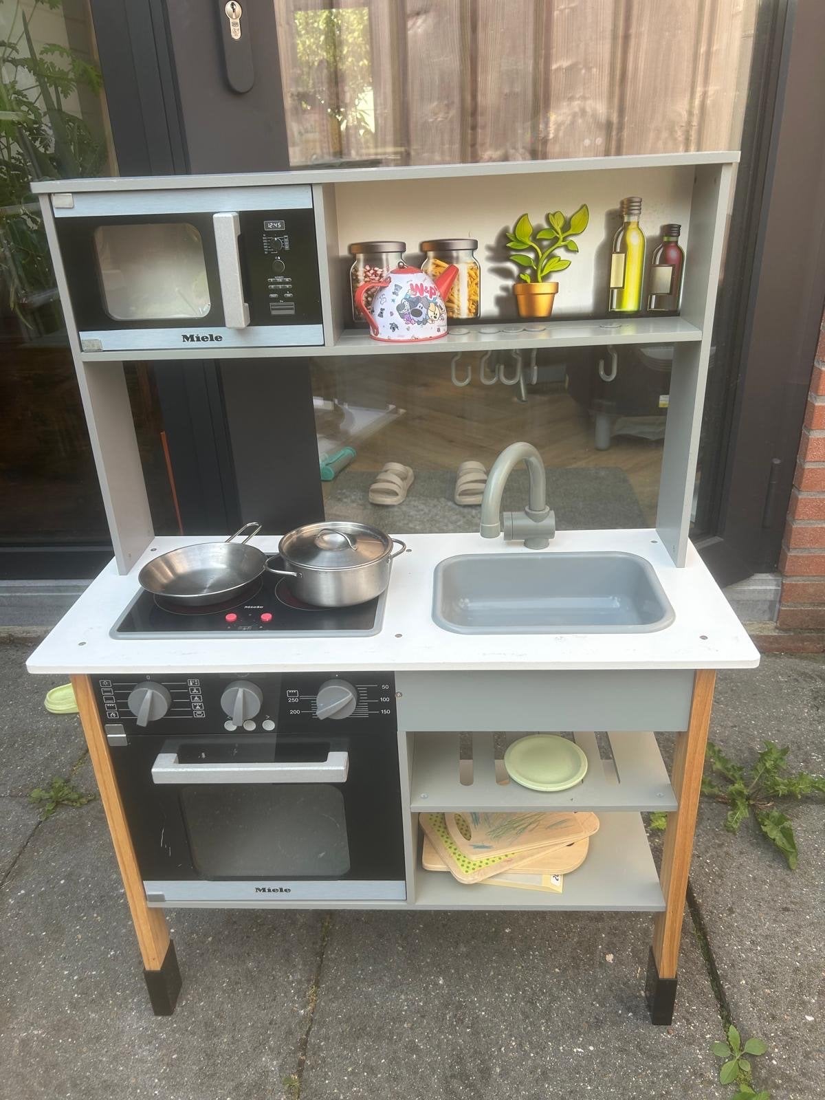 Miele Houten Speelkeuken en Werkbank, Ophalen, Gebruikt, Hout, Speelkeuken
