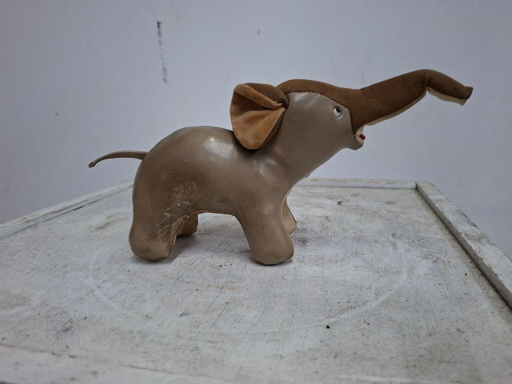 antiek leer speelgoed knuffel, Antiek en Kunst, Ophalen of Verzenden