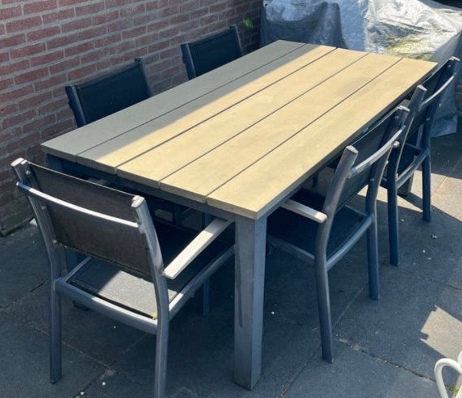 Tuinset met 5 stoelen, Ophalen, 5 zitplaatsen, Gebruikt, Eettafel