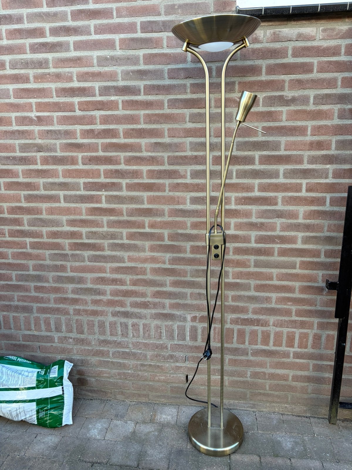 Leuke staande lamp met leeslamp, Ophalen of Verzenden, Zo goed als nieuw, 150 tot 200 cm