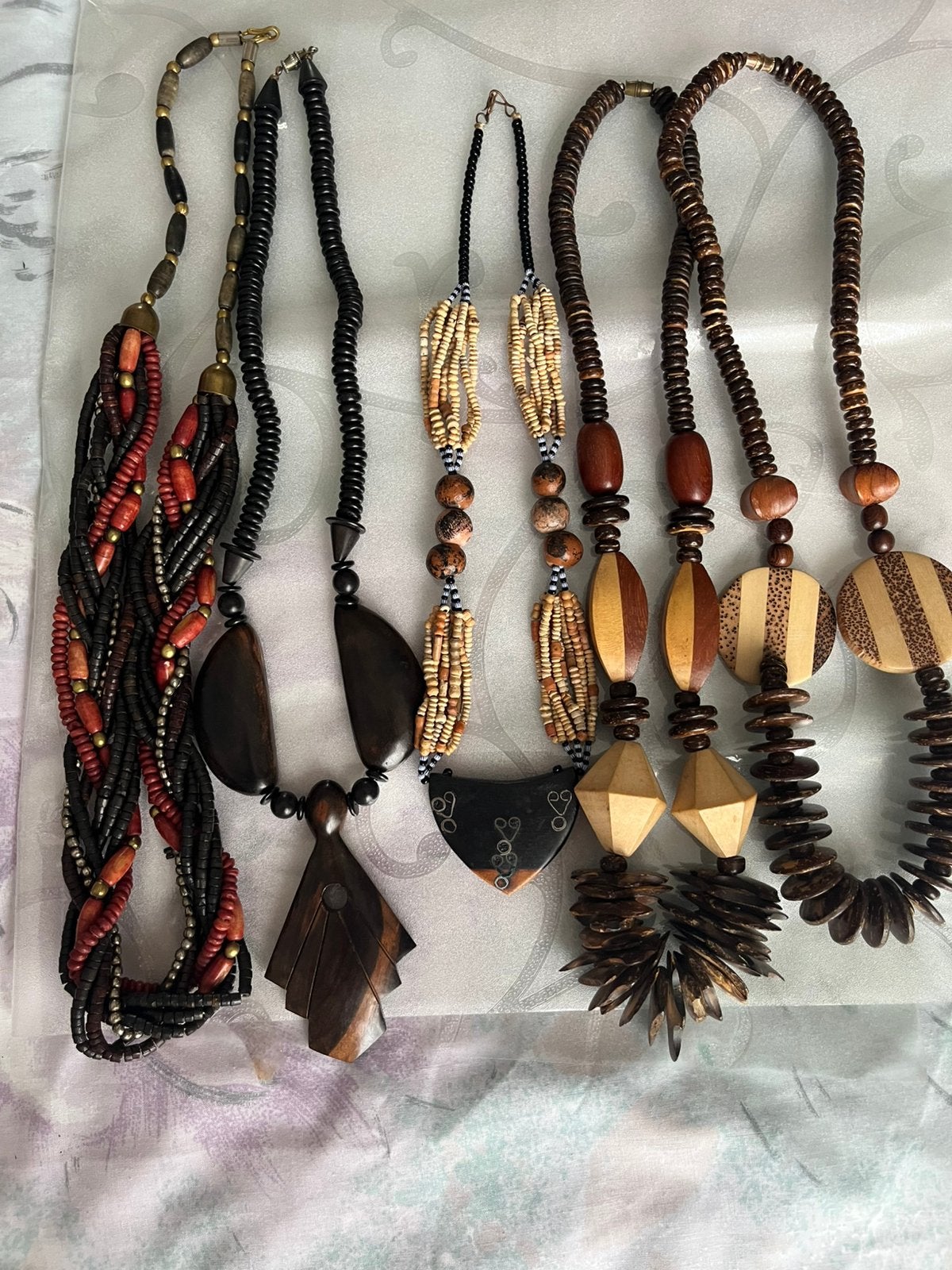 Vintage ketting 5 stuks, Sieraden, Tassen en Uiterlijk, Kettingen, Ophalen of Verzenden, Zo goed als nieuw, Overige materialen
