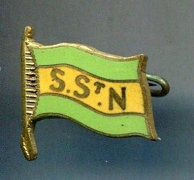 S.S.t.N. email op koper rederij broche ( W_154 ), Verzenden, Zo goed als nieuw, Transport, Speldje of Pin