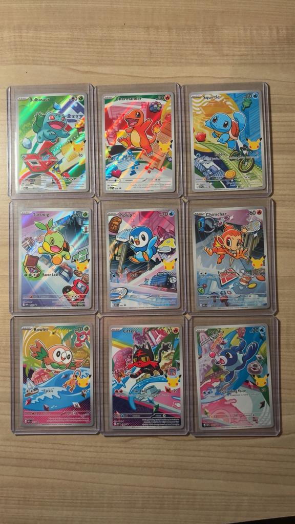 First Parter Illustration set (all 9), Hobby en Vrije tijd, Verzamelkaartspellen | Pokémon, Ophalen of Verzenden, Zo goed als nieuw