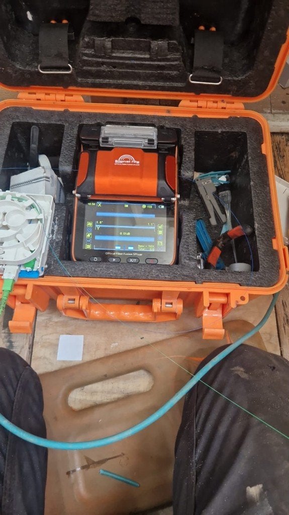 Glasvezel lasapparaat + maunt naspan, Ophalen, Zo goed als nieuw, Minder dan 150 ampère, Elektroden