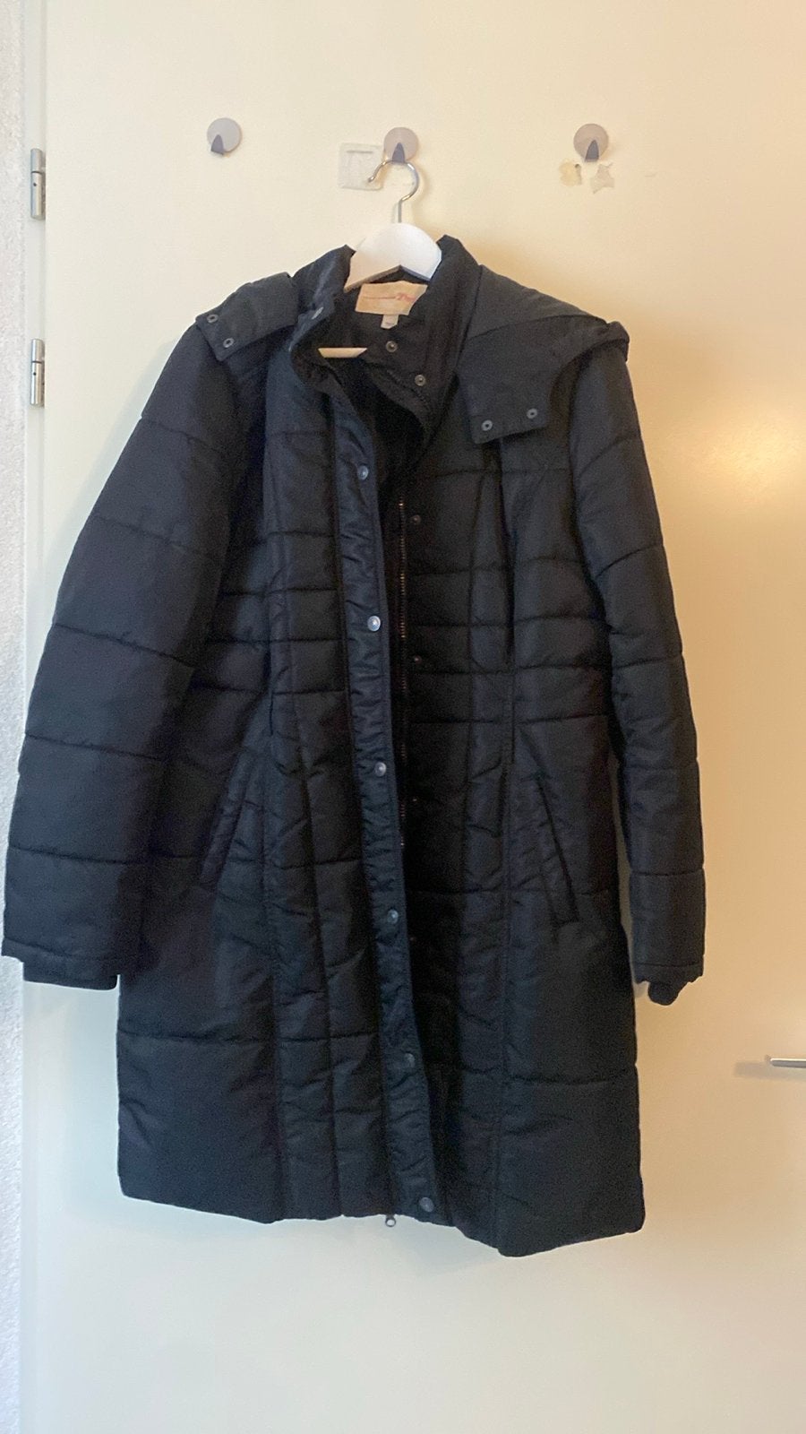 Zwarte Tom Tailor Denim winterjas - Maat M, Ophalen of Verzenden, Zo goed als nieuw, Maat 38/40 (M), Zwart