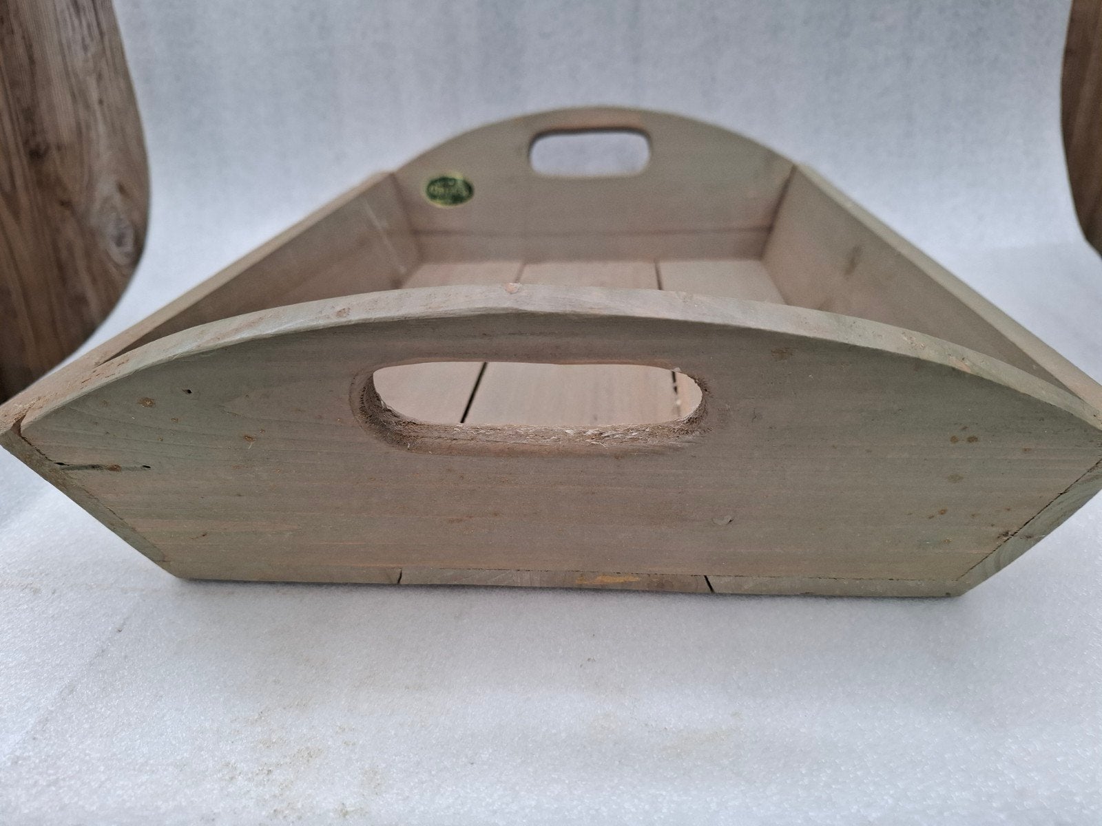 Houten Dienblad met Handvaten, Ophalen of Verzenden, Zo goed als nieuw, Rechthoekig, Hout