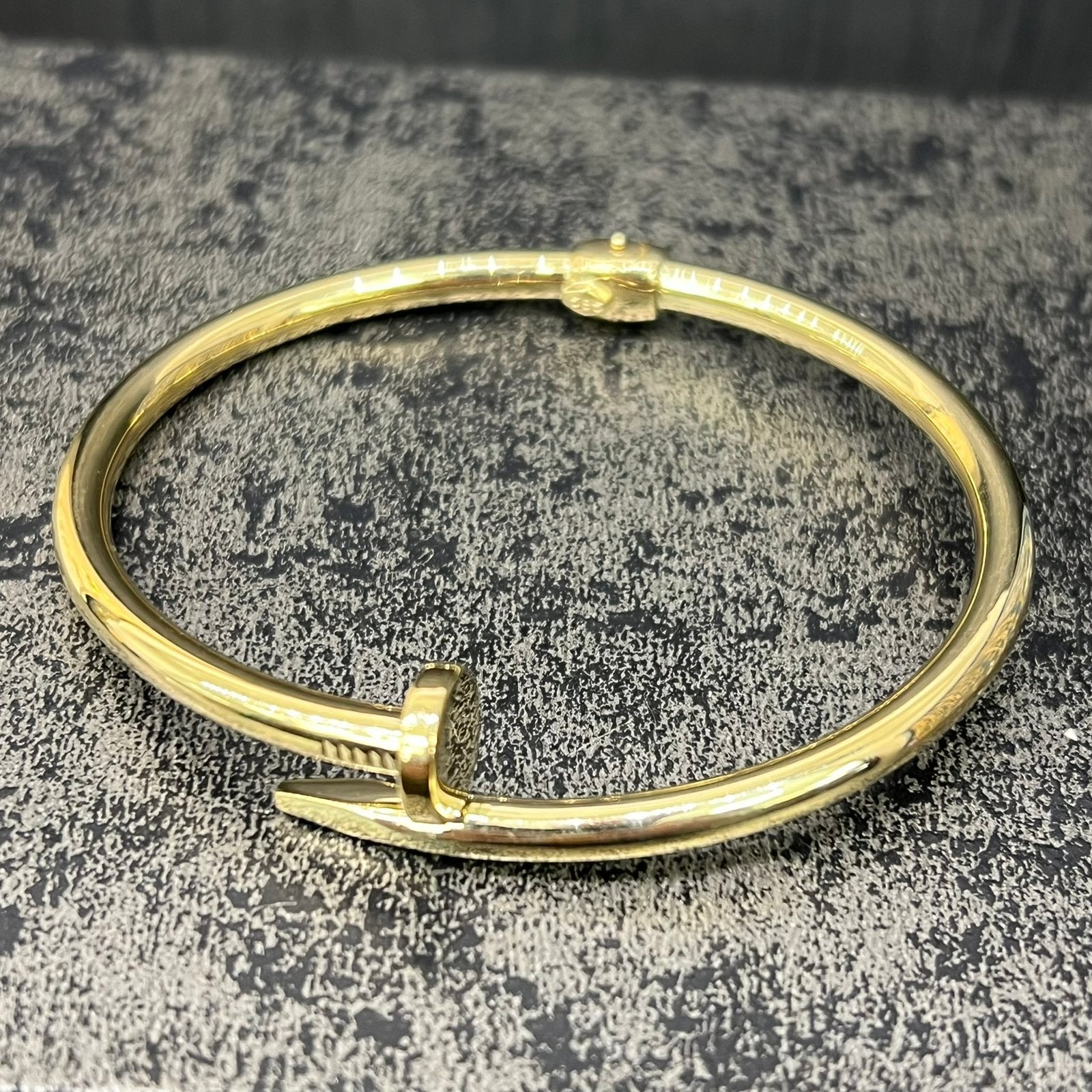 14 karaat gouden armband spijker model, Ophalen of Verzenden, Nieuw, Goud